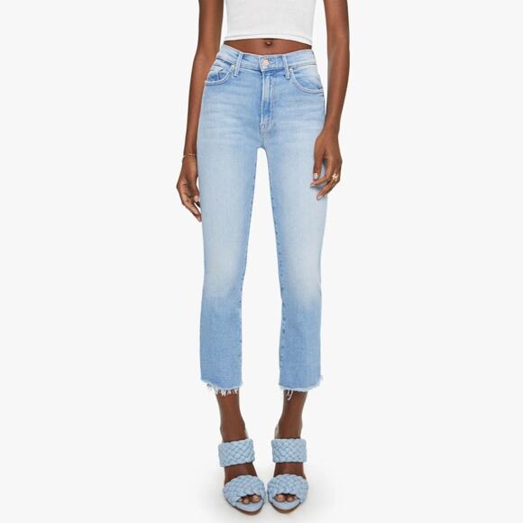 MOTHER Denim - MOTHER The Insider Crop Step Fray Limited Edition Light Wash Sz 24 $248 {S10}
